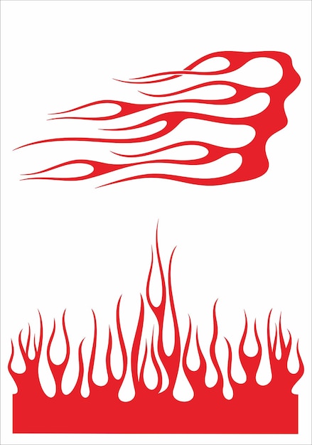 Premium Vector | A red fire in the sky