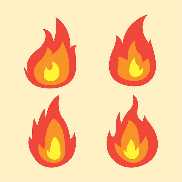 Red Fire Vector Illustration