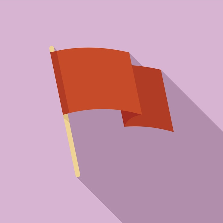 Vector red flag icon flat illustration of red flag vector icon for web design