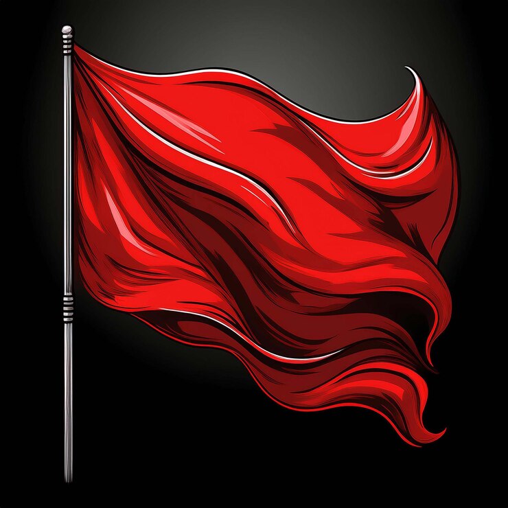 Vector a red flag with a red flag that says quot the red flag quot