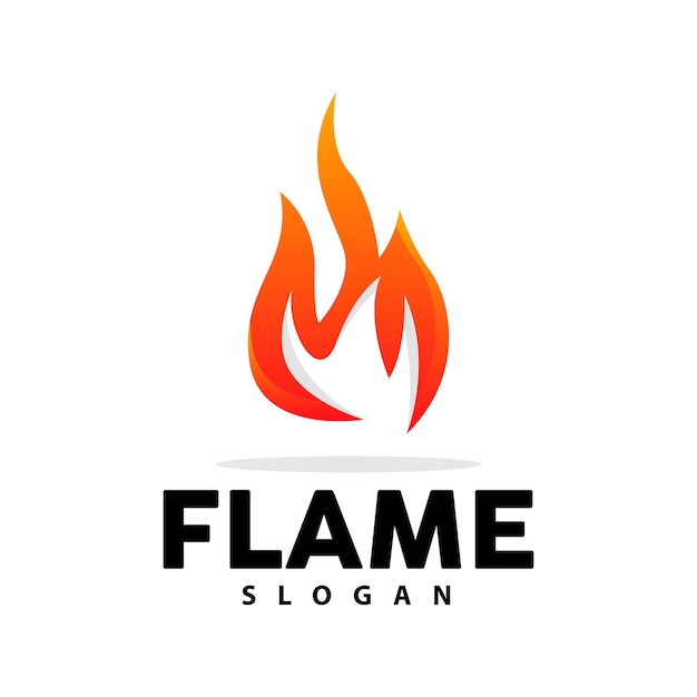 Red Flame Logo Burning Heat Fire Vector Fire Logo Template Icon Design