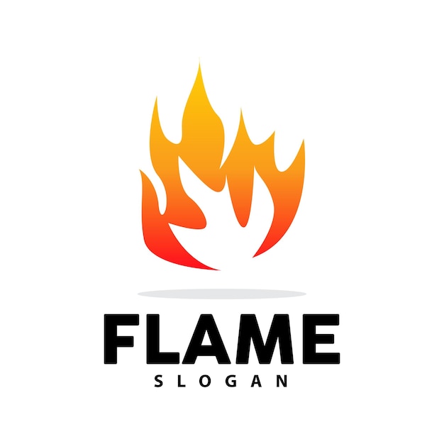 Red Flame Logo Burning Heat Fire Vector Fire Logo Template Icon Design