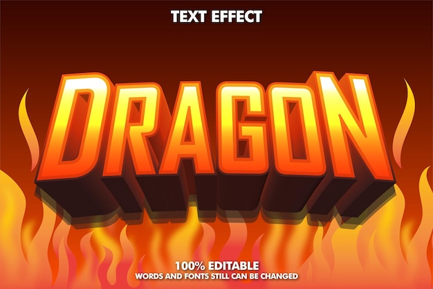 Red flame text effect witj flame background