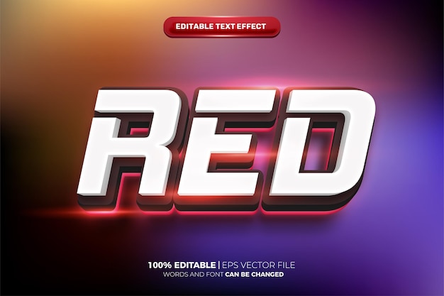 Red Flash Speed Racer cinematic 3d editable text effect