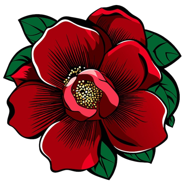 Red flower design