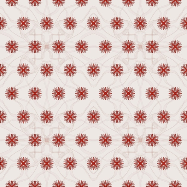 Red flower fabirc ethnic seamless pattern background illustration texture ornament art design fashion style