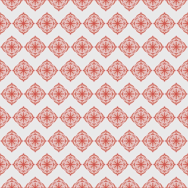 붉은 꽃 원활한 패턴 복고풍 직물 민족 배경 장식 낙서 복고풍 동양