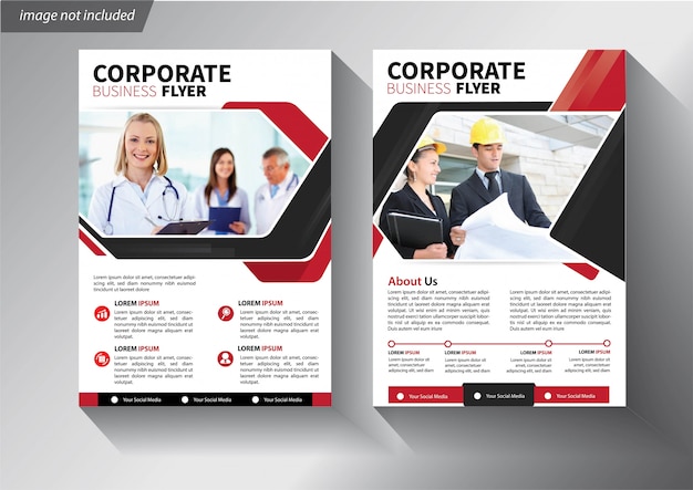 red flyer template for brochure corporate