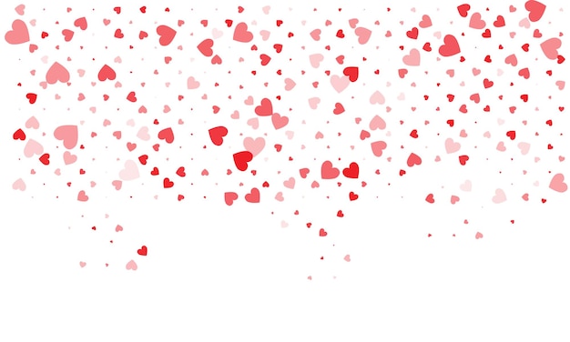 Red flying hearts bright love passion vector background. amour backdrop.valentines day decoration