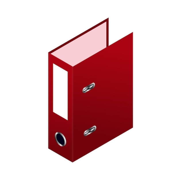 Vector red folder for storing documents