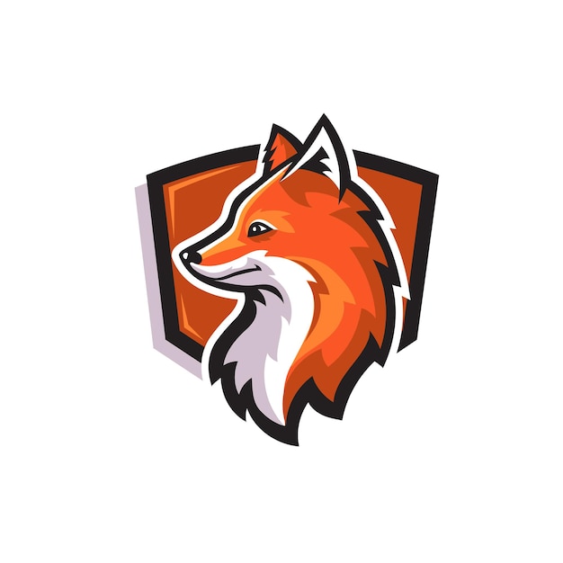 Red fox head muzzle vector illustration
