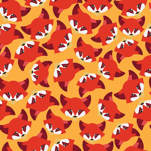 Red fox naadloze patroon