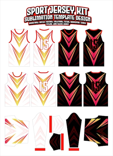 Vector red futuristic chevron jersey apparel sports wear sublimation pattern