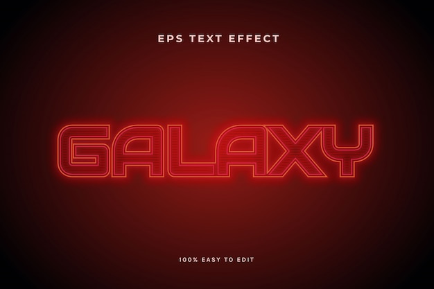 Red galaxy text effect