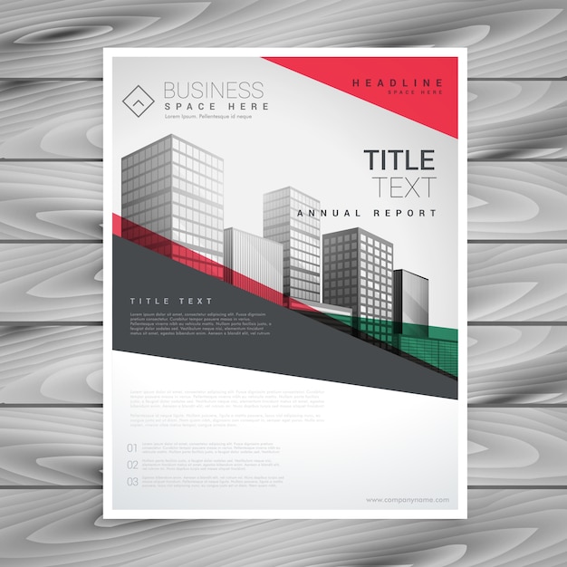 Red geometric business flyer poster design template