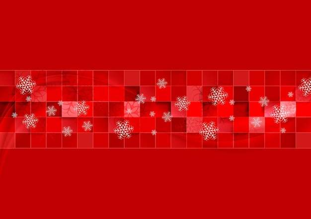 Red geometric christmas background. vector design