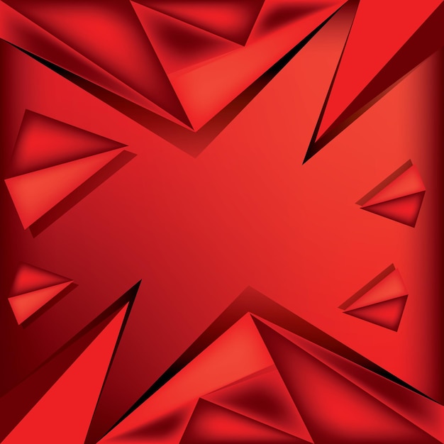 Vector red geometric shape background vector illustration