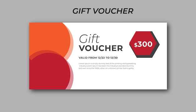 Red Gift Voucher Design Template