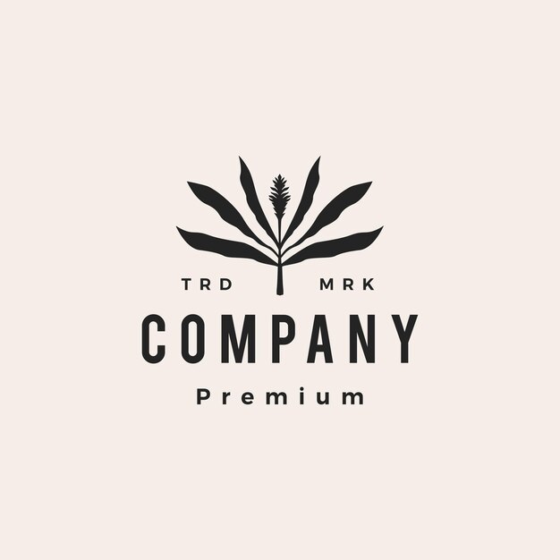 Premium Vector | Red ginger flower hipster vintage logo vector icon  illustration