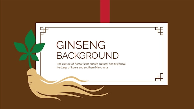 Vector red ginseng emblem logo graphic design