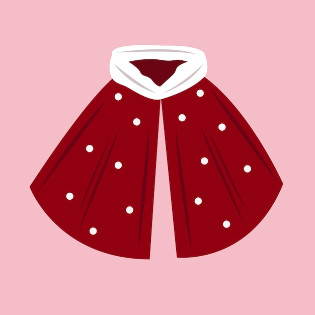 Red girls cape vector illustration