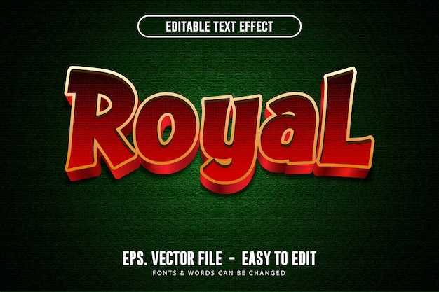 Red gold editable text effect