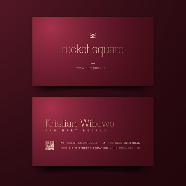 Red Gold Luxury Business Cards template