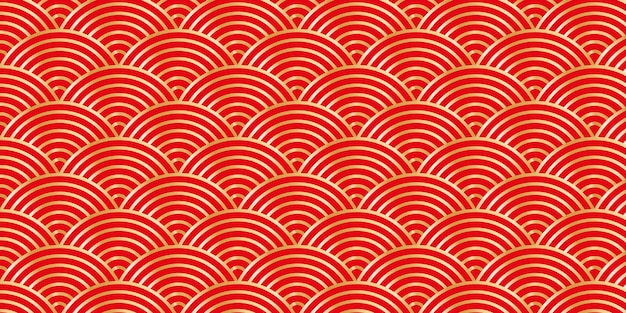 red gold seamless pattern Chinese traditional ornament Chinese New Year ornament gift paper