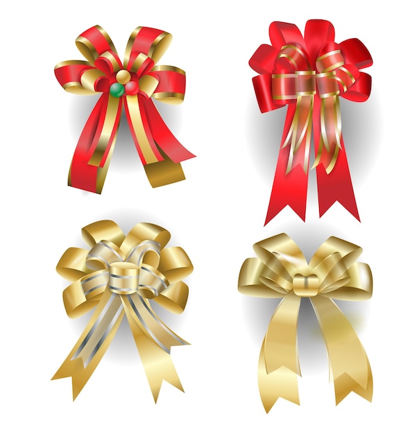 red and golden ribbon