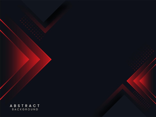 Red gradient Abstract design template in black background