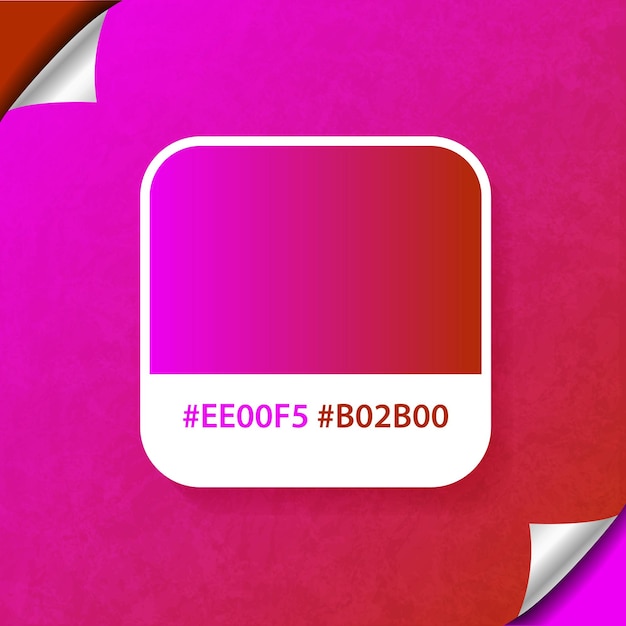 Red gradient color palette background with hex