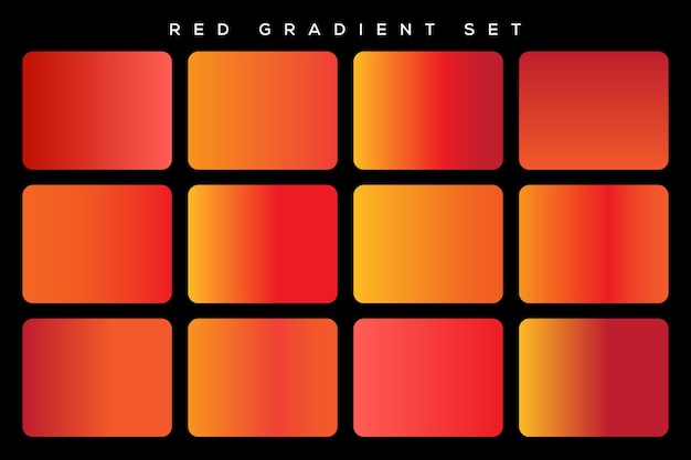 Red Gradient Color Set