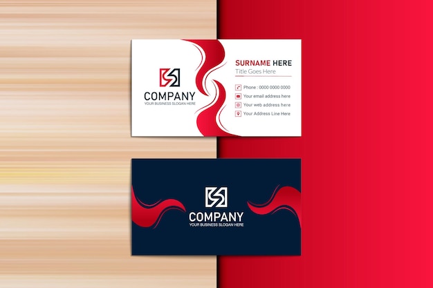 Red Gradient Creative Business Card Set