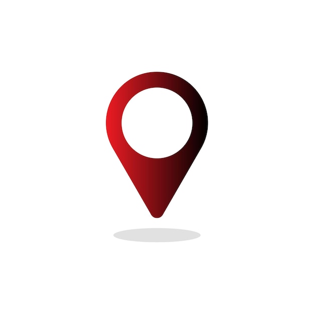 赤いグラディエント GPS 地図の位置マーカーポインターアイコン