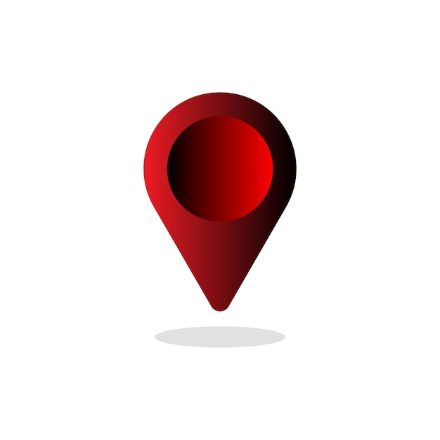 赤いグラディエント GPS 地図の位置マーカーポインターアイコン