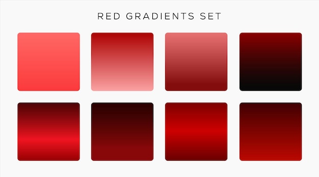 Vector red gradient set