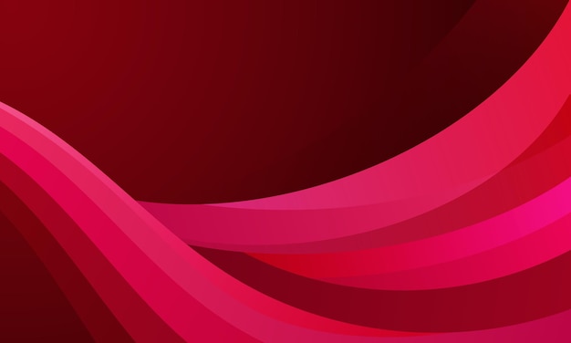 red gradient wavy abstract geometric background