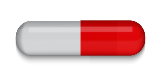 Red and Gray Medical pill