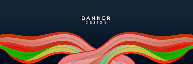 Red green banner background. Abstract geometric design banner web template. Vector liquid shape layout banners.