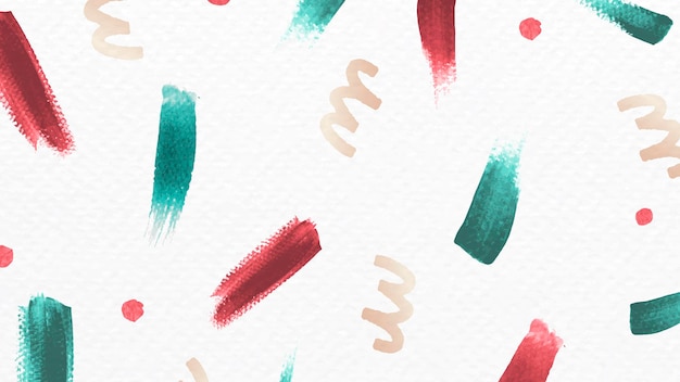 Red and green brush stroke christmas background vector