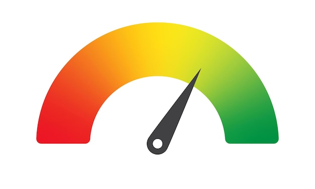 Vector red to green colorful scale with arrow