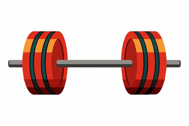 a red and green dumbbell with the words dumbbells on the bottom