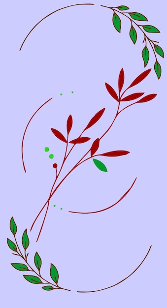 Red and green flower