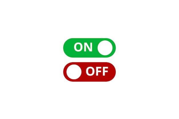 red and green on off symbol