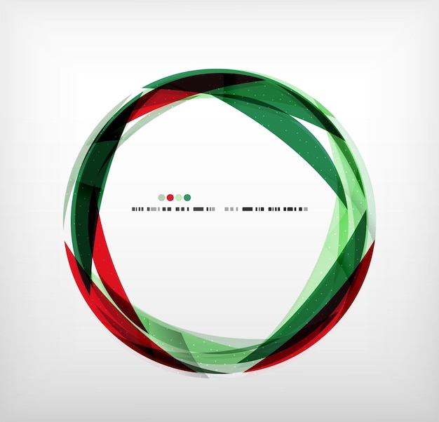 Red green ring business abstract bubble