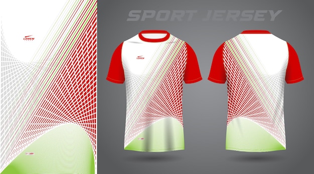 Premium Vector  Red green shirt sport jersey design