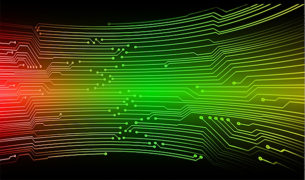 red green yellow cyber future technology concept background