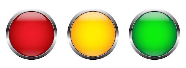 赤緑黄色の交通信号灯