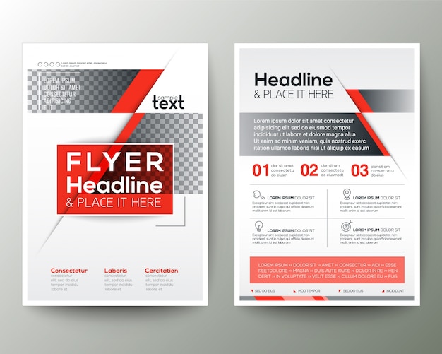 Red and grey business brochure design