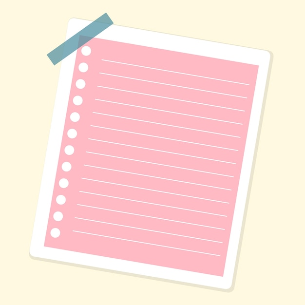 red grid notebook vector